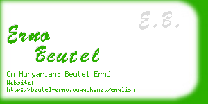 erno beutel business card